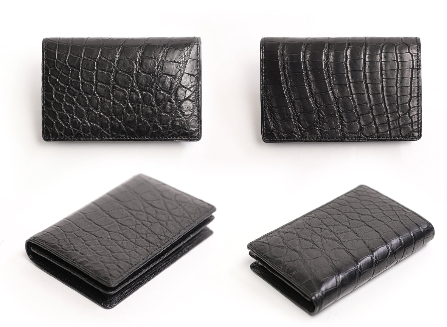 行李箱 AOKI 1894 / Matt Crocodile 用優雅的尼羅河鱷魚製成的精美名片夾