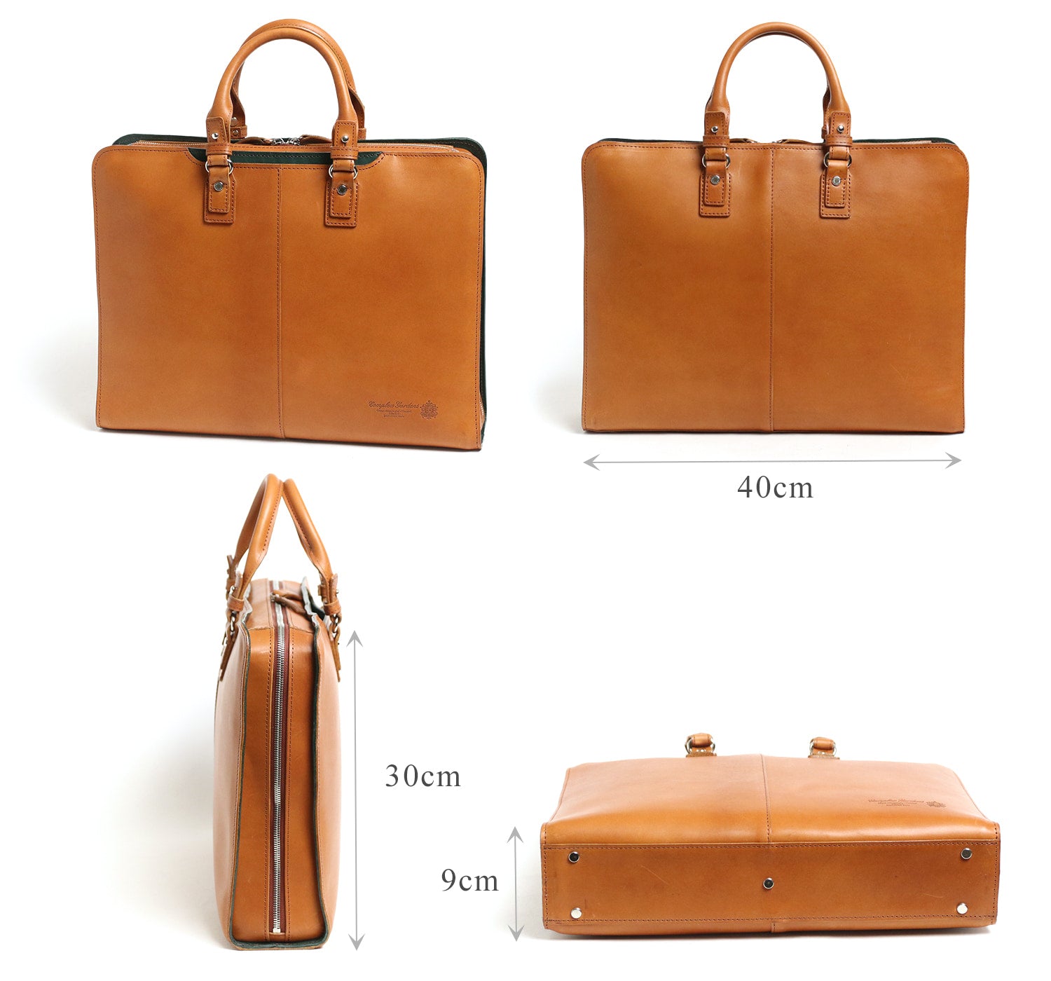 COMPLEX GARDENS / 眼蔵 ゲンゾウ 上質で肉厚なバケッタレザーを贅沢に使用したラウンドジップB4ブリーフケース