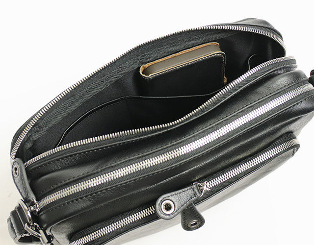 COMPLEX GARDENS / Gigei Soft and lightweight Bangladeshi kip all-leather 2-way shoulder bag M that can also be used as a vertical shoulder bag