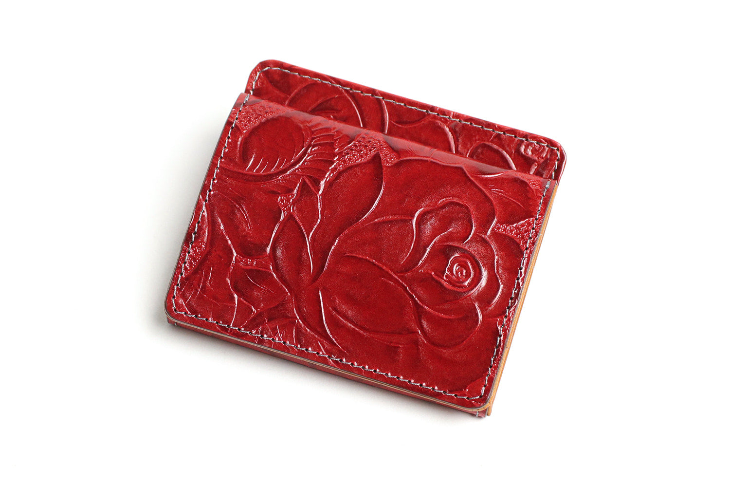 BUONA Cuir / Rosa Sax 緊湊型錢包,採用光滑的意大利牛皮製成