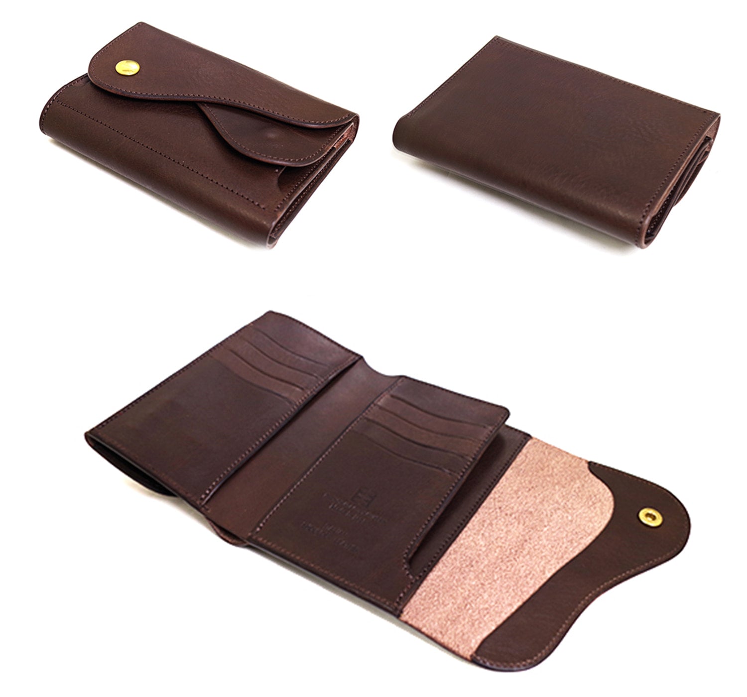 CRAMP / Ikenohata Ginkakuten 義大利收縮皮革,具有豐富的表現力。兼具儲存容量和尺寸的雙翻蓋中錢包
