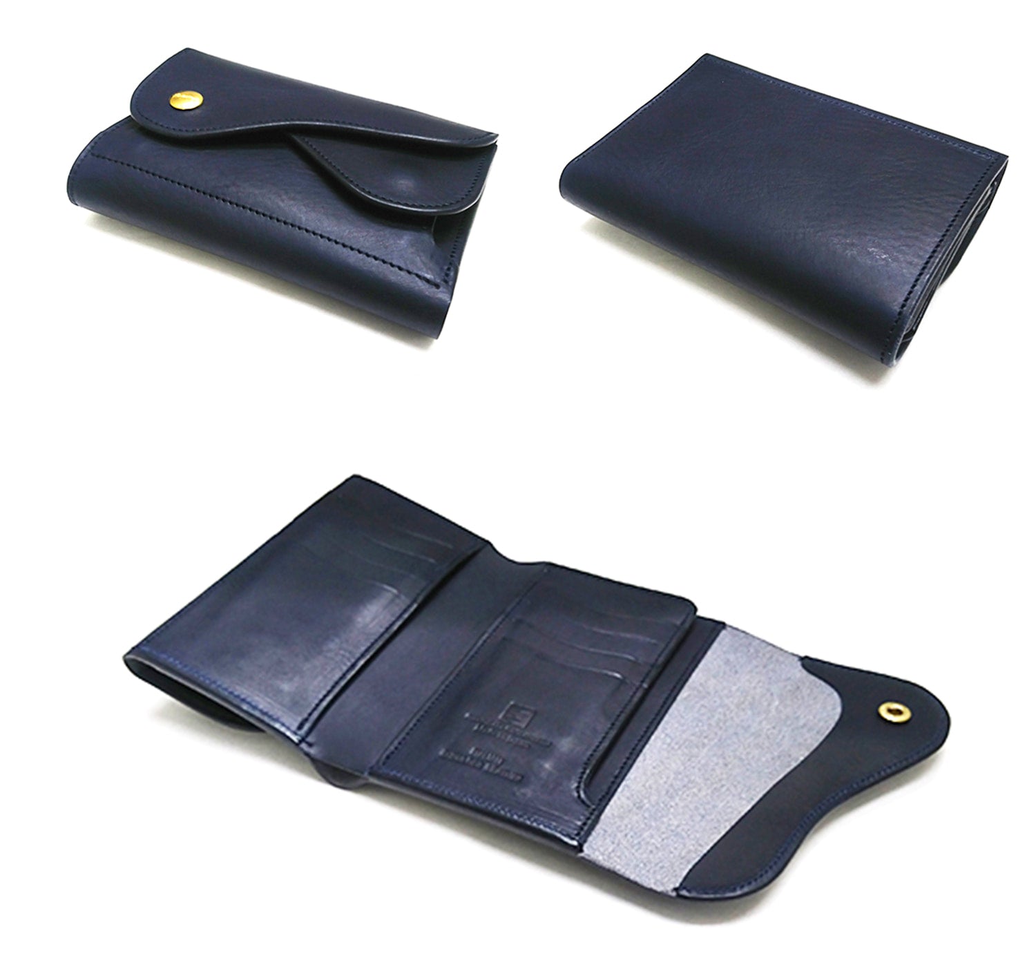 CRAMP / Ikenohata Ginkakuten 義大利收縮皮革,具有豐富的表現力。兼具儲存容量和尺寸的雙翻蓋中錢包