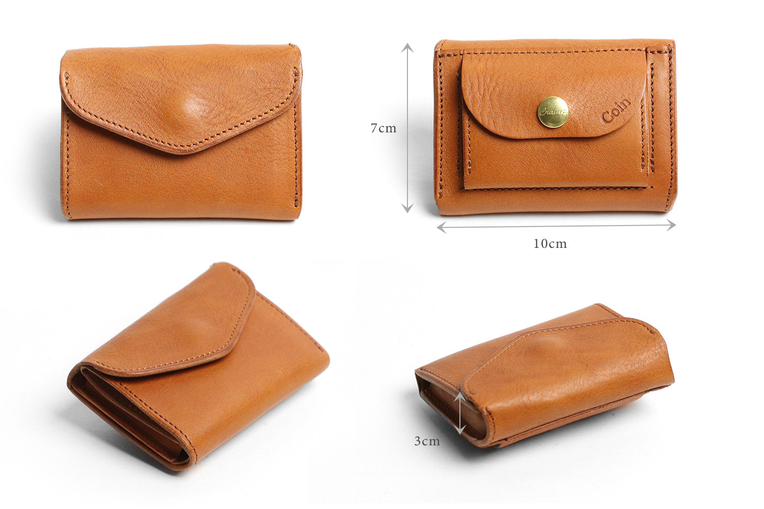 CRAMP / 池之端銀革店 表情豊かなイタリア製シュリンクレザー。 カードケースサイズのコンパクトウォレット (リニューアル版)