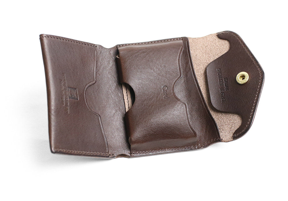 CRAMP / 池之端銀革店 表情豊かなイタリア製シュリンクレザー。 カードケースサイズのコンパクトウォレット (リニューアル版)