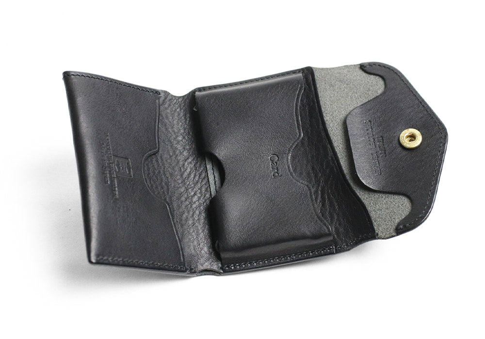 CRAMP / 池之端銀革店 表情豊かなイタリア製シュリンクレザー。 カードケースサイズのコンパクトウォレット (リニューアル版)