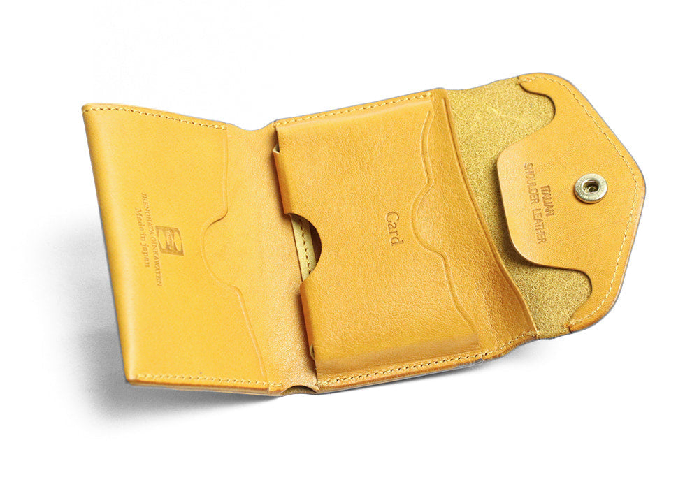 CRAMP / 池之端銀革店 表情豊かなイタリア製シュリンクレザー。 カードケースサイズのコンパクトウォレット (リニューアル版)