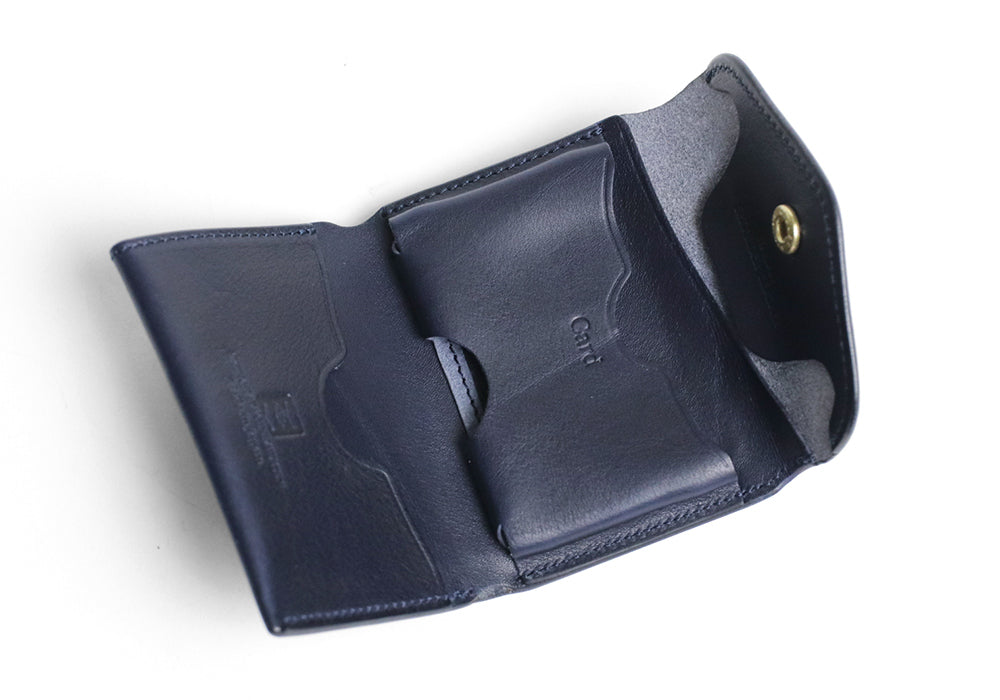 CRAMP / 池之端銀革店 表情豊かなイタリア製シュリンクレザー。 カードケースサイズのコンパクトウォレット (リニューアル版)