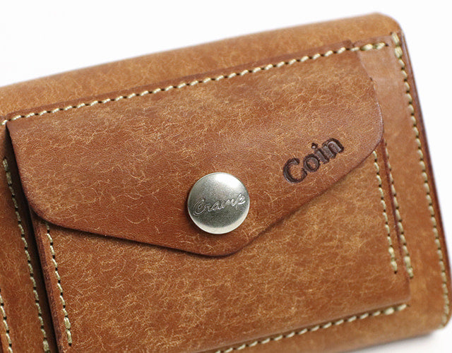 CRAMP / 池之端銀革店 劇的なエイジングを楽しめるプエブロレザー。カードケースサイズのコンパクトウォレット