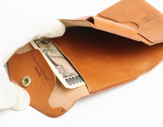 CRAMP / 池之端銀革店 表情豊かなイタリア製シュリンクレザー。 カードケースサイズのコンパクトウォレット (リニューアル版)