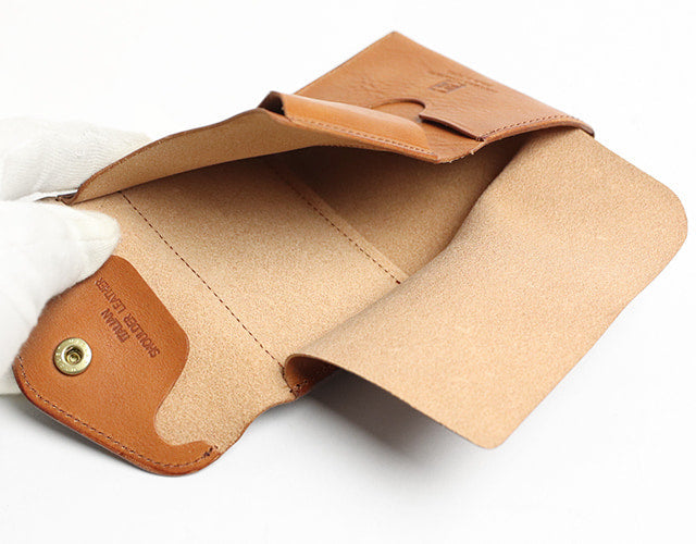 CRAMP / 池之端銀革店 表情豊かなイタリア製シュリンクレザー。 カードケースサイズのコンパクトウォレット (リニューアル版)