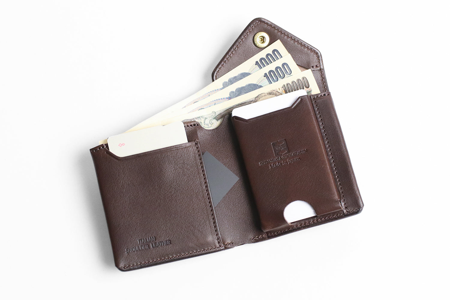 CRAMP / 池之端銀革店 劇的なエイジングを楽しめるプエブロレザー。大容量コインケースを備えたギャルソンスリムウォレット