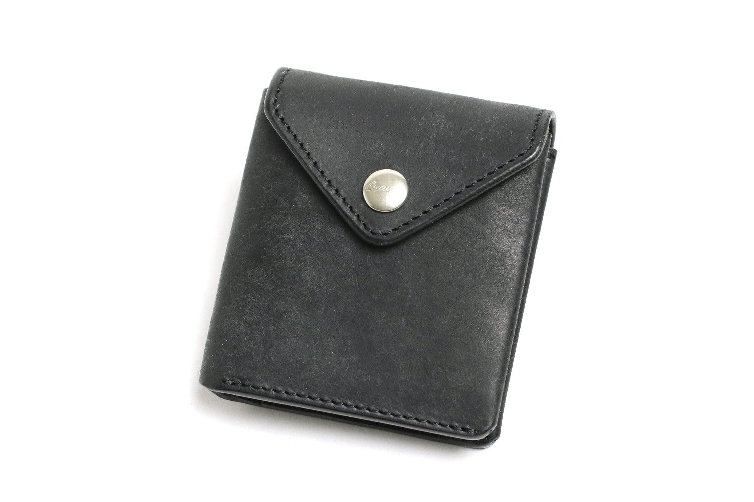 CRAMP / 池之端銀革店 劇的なエイジングを楽しめるプエブロレザー。大容量コインケースを備えたギャルソンスリムウォレット