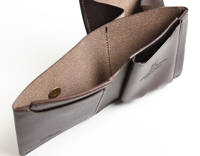 CRAMP / 池之端銀革店 劇的なエイジングを楽しめるプエブロレザー。大容量コインケースを備えたギャルソンスリムウォレット