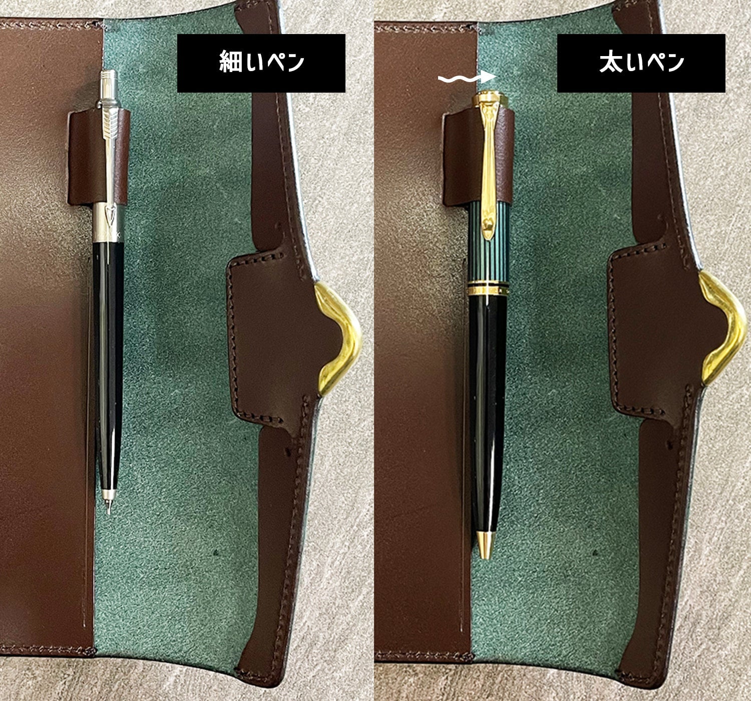 CRAMP / Ikenohata Ginkakuten 黃銅前配件是亮點。帶有可調節筆架的聖經大小的系統組織器