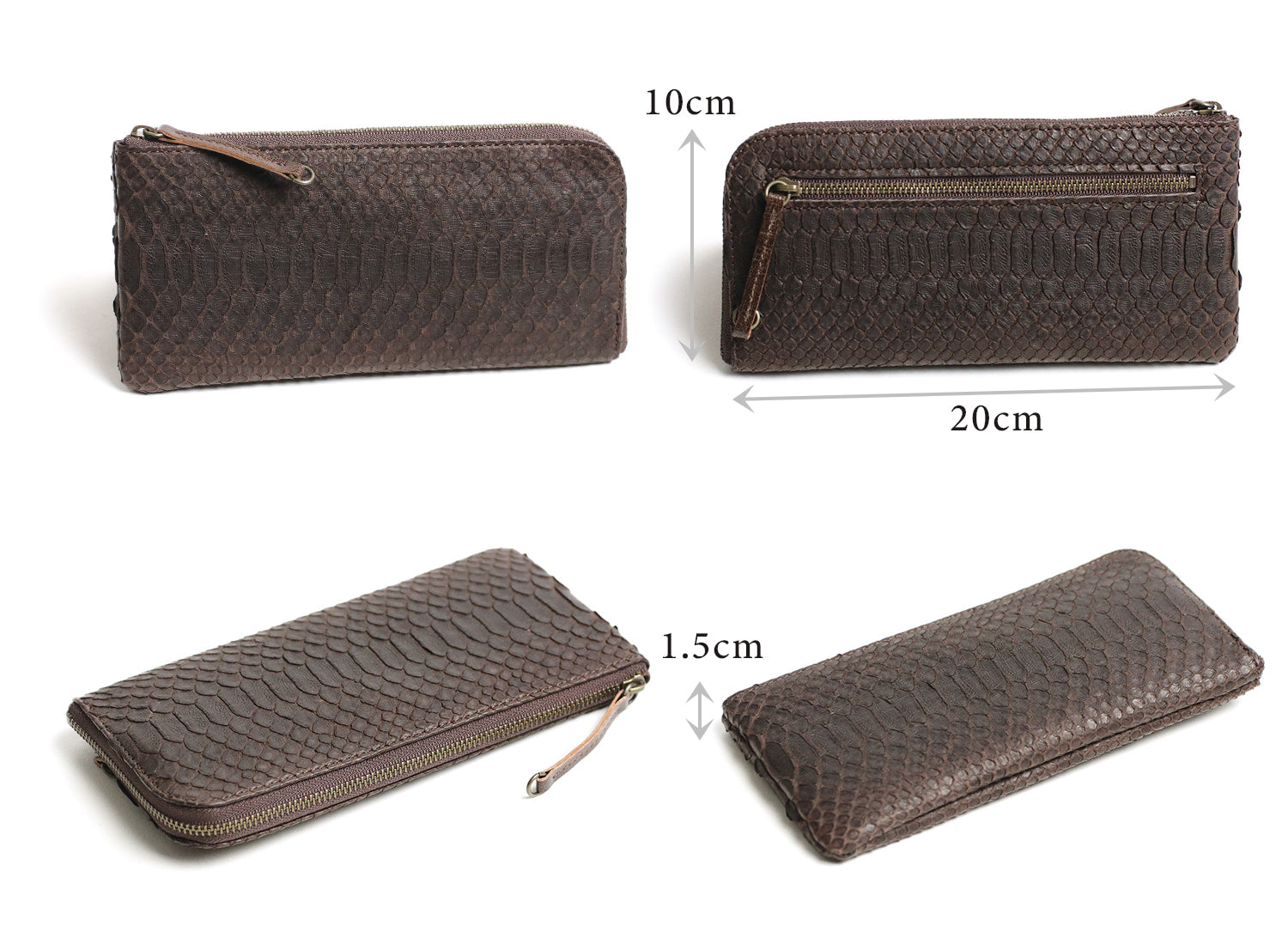 FU-SI FERNALLE / Washed PYTHON wallet collection 美しいモラレスパイソンのLファスナーウォレット