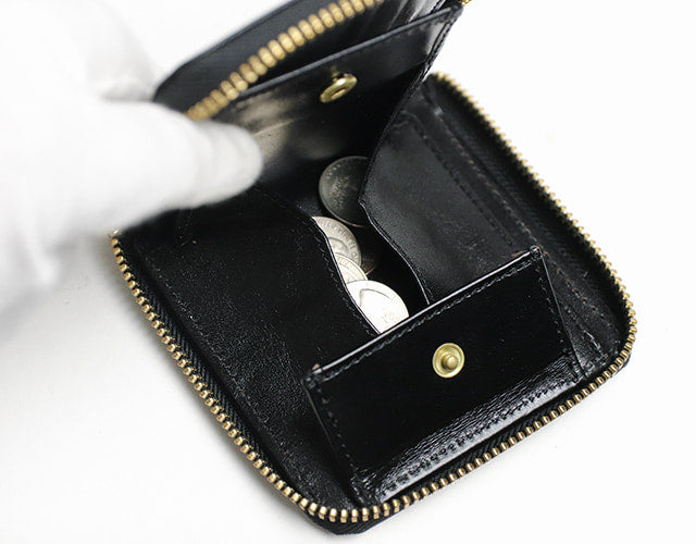 INCEPTION / HORSE HIDE ROUND SHORT WALLET