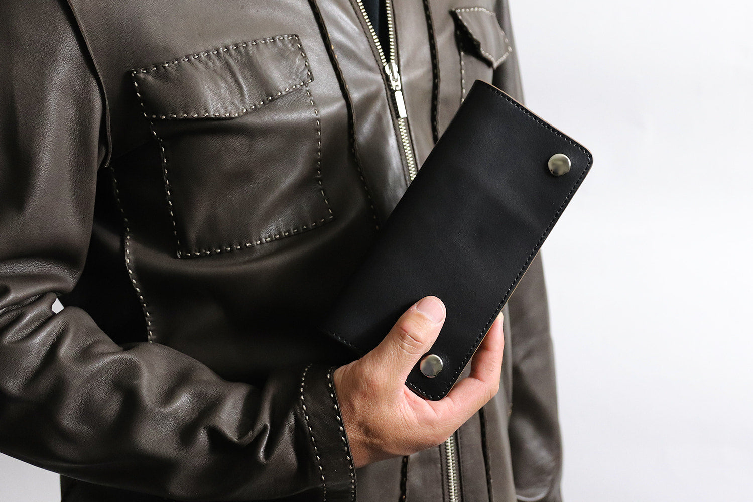 INCEPTION / HORSE BUTT LEATHER TRUCKER WALLET(LONG)