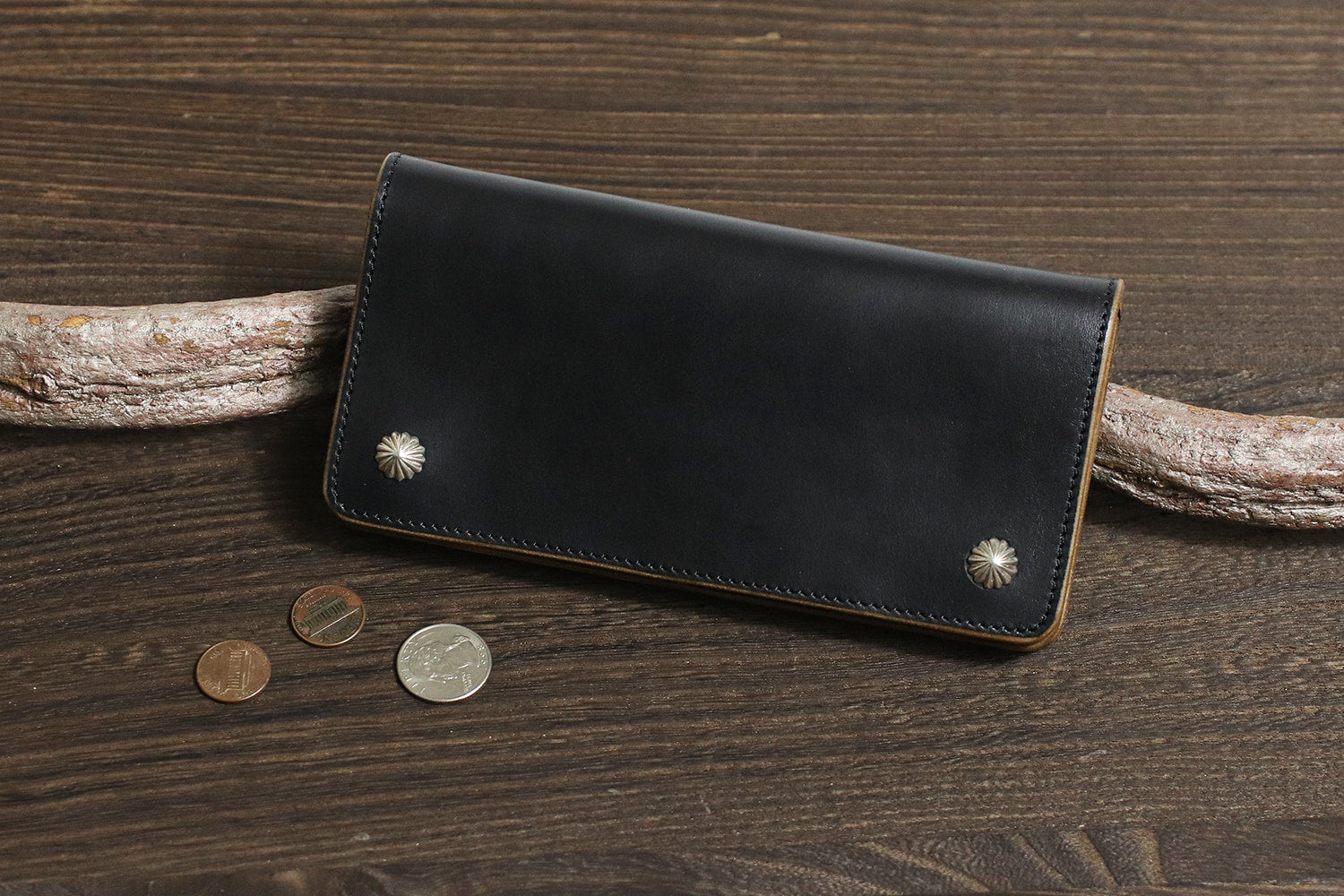 INCEPTION / HORSE BUTT LEATHER TRUCKER WALLET(LONG) CONCHO