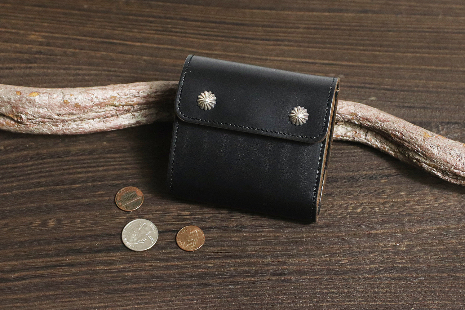 INCEPTION / HORSE BUTT LEATHER TRUCKER WALLET(SHORT) CONCHO