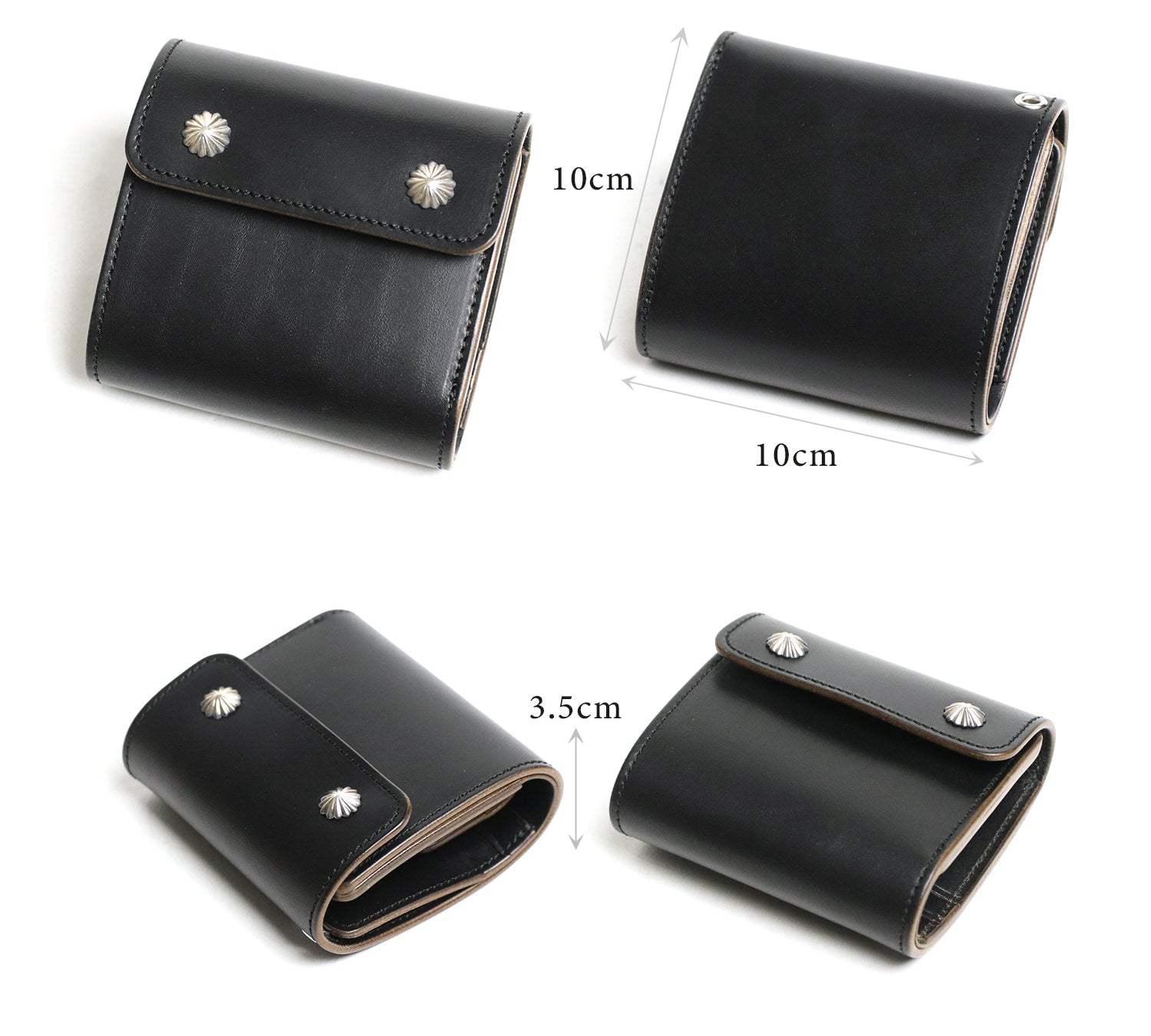 INCEPTION / HORSE BUTT LEATHER TRUCKER WALLET(SHORT) CONCHO