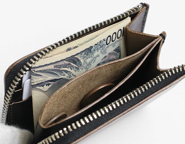 INCEPTION / HORSE BUTT LEATHER L.FASTENER SHORT WALLET