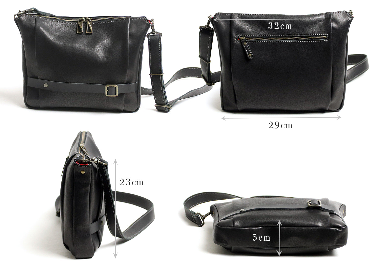 JYO ARVINISTA APRICA 日本製牛革 × ベルト使いの大胆なデザイン ソフトで上質なレザー 2way ショルダーバッグ