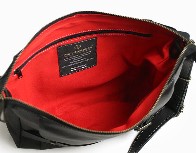 JYO ARVINISTA APRICA 日本製牛革 × ベルト使いの大胆なデザイン ソフトで上質なレザー 2way ショルダーバッグ