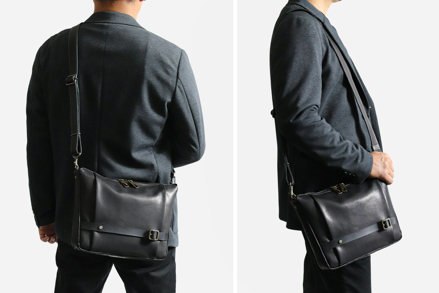 JYO ARVINISTA APRICA 日本製牛革 × ベルト使いの大胆なデザイン ソフトで上質なレザー 2way ショルダーバッグ