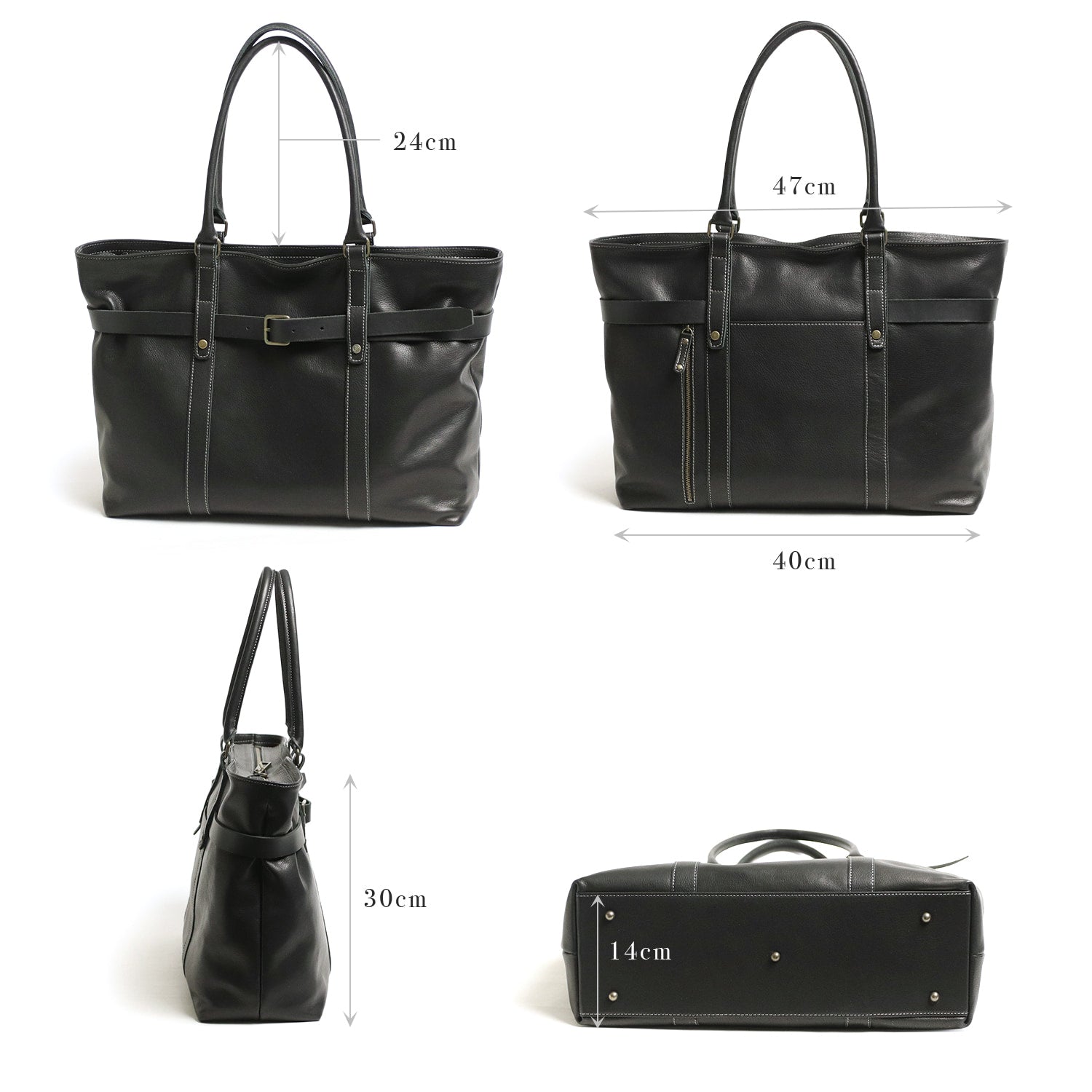 JYO ARVINISTA APRICA 日本製牛革 × ベルト使いの大胆なデザイン ソフトで上質なレザートート