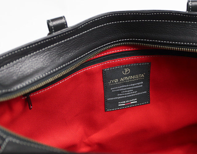 JYO ARVINISTA APRICA 日本製牛革 × ベルト使いの大胆なデザイン ソフトで上質なレザートート