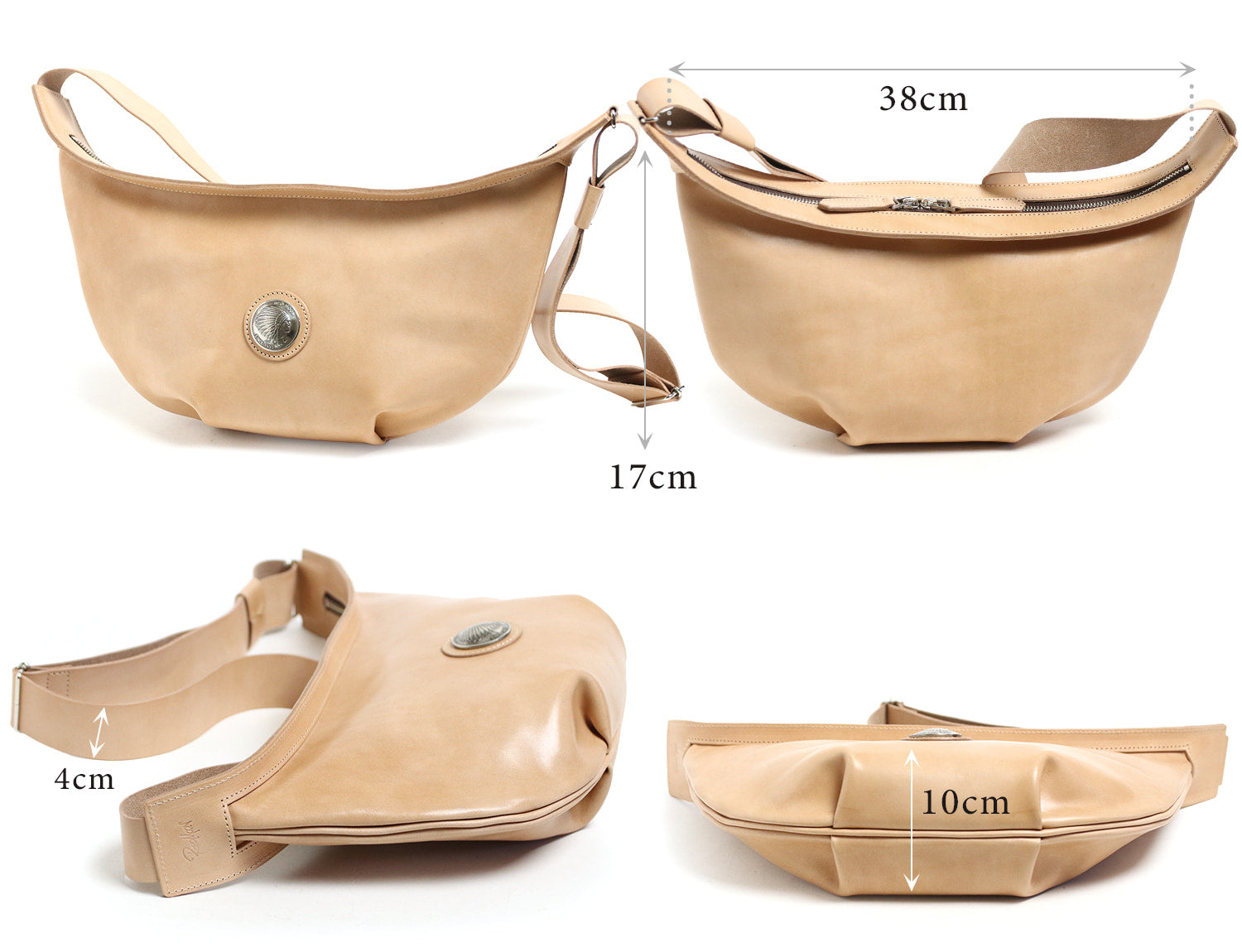 REDMOON / 存在感のある38mmコンチョのオールレザーショルダー