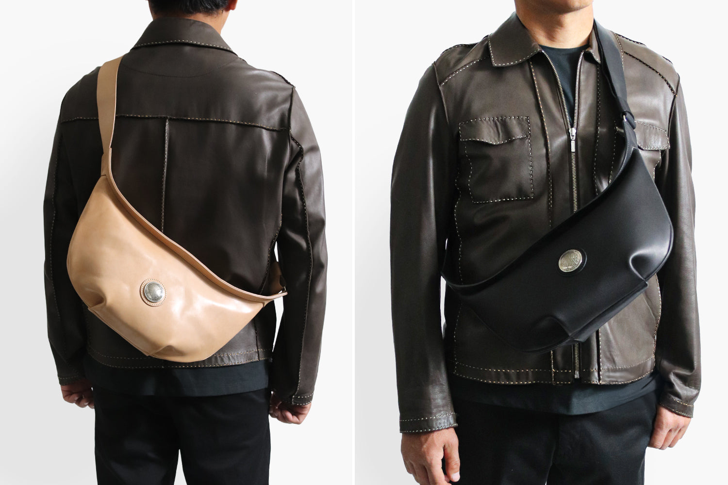 REDMOON / 全皮肩包,飾有醒目的 38 毫米裝飾扣