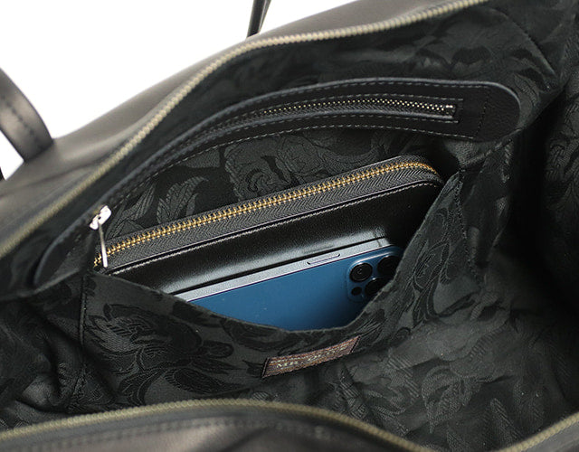 MR.OLIVE E.O.I IMPERMA-LEATHER / DRAPE BOSTON BAG