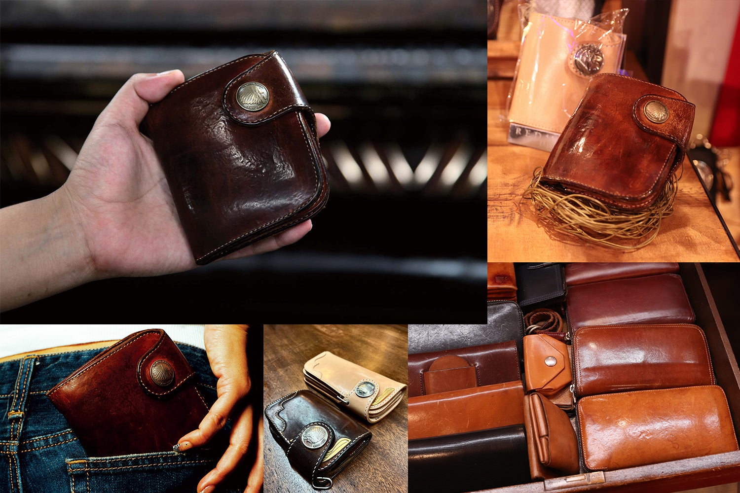 REDMOON / 存在感のある38mmコンチョのオールレザーショルダー