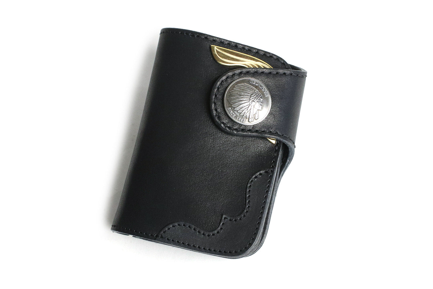 紅月/黃鷹中型錢包,翅膀圖案令人印象深刻