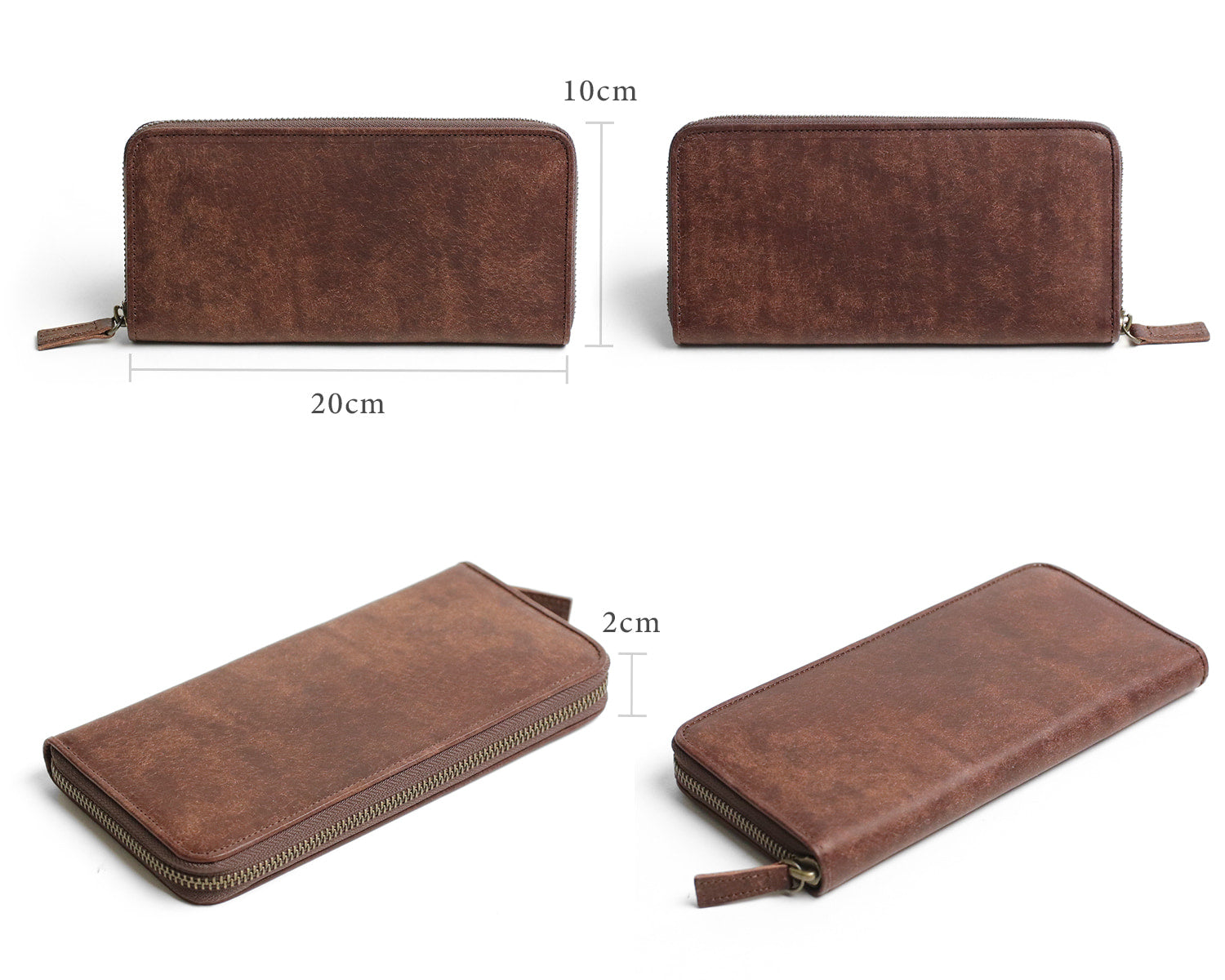 sot / Pueblo Leather 享受隨著時間推移而發生的獨特變化。展現義大利皮革獨特魅力的圓形拉鍊長皮夾
