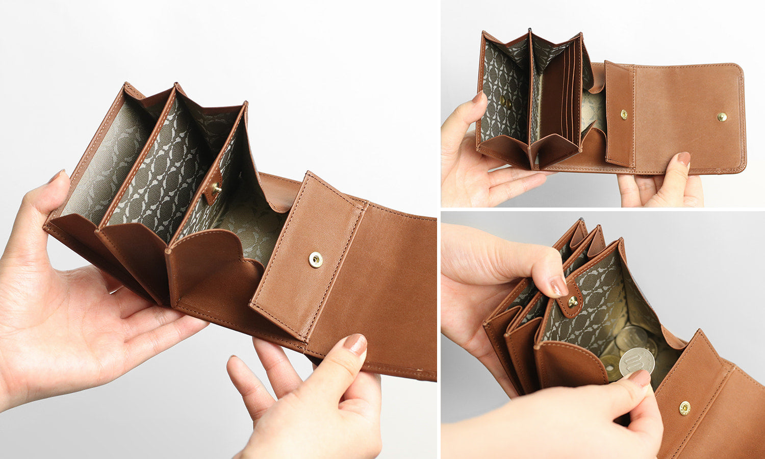 sot / Eleganza A compact wallet made of soft and elegant cowhide leather