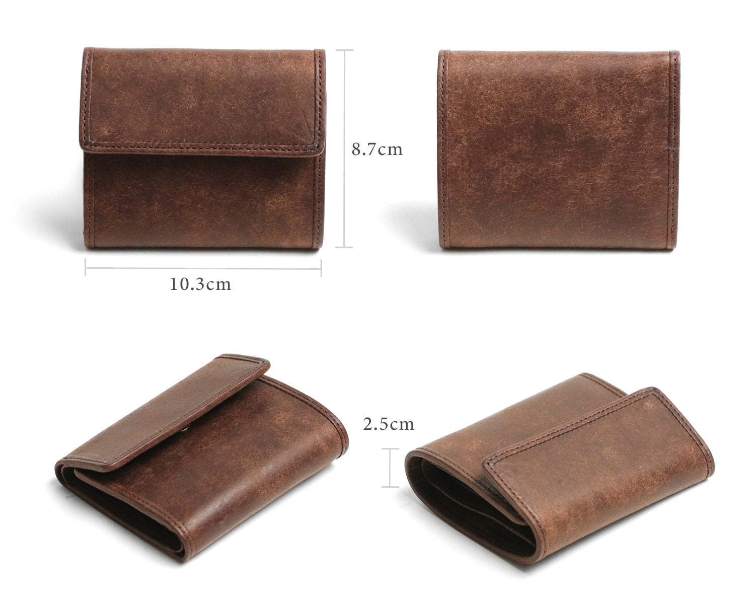 sot / Pueblo Leather 享受隨著時間推移而發生的獨特變化。展現義大利皮革獨特魅力的緊湊型皮夾