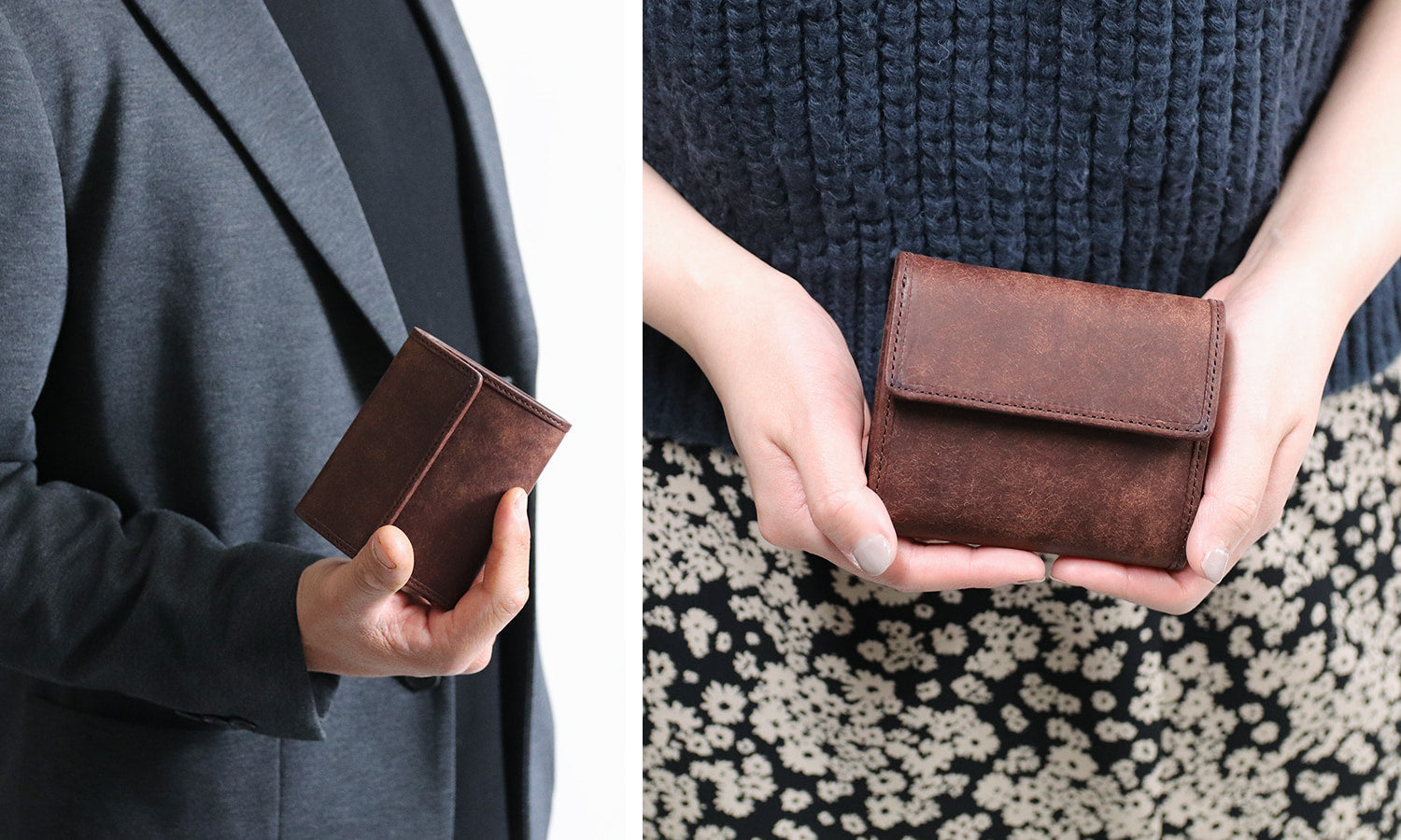 sot / Pueblo Leather 享受隨著時間推移而發生的獨特變化。展現義大利皮革獨特魅力的緊湊型皮夾
