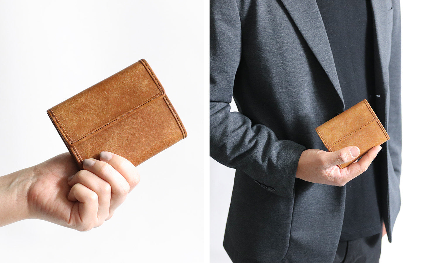sot / Pueblo Leather 享受隨著時間推移而發生的獨特變化。展現義大利皮革獨特魅力的緊湊型皮夾