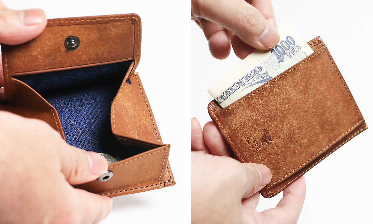 sot / Pueblo Leather 享受隨著時間推移而發生的獨特變化。 3SH 卡錢夾,具有獨特的意大利皮革魅力