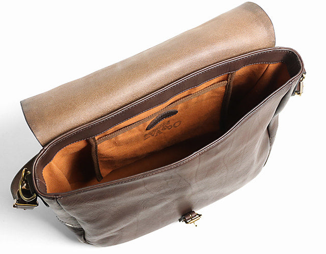 vasco / LEATHER POSTMAN SHOULDER BAG -LARGE(PLANE/U.S.MAIL)