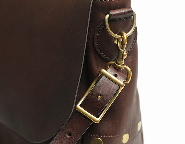 vasco / LEATHER POSTMAN SHOULDER BAG -LARGE(PLANE/U.S.MAIL)