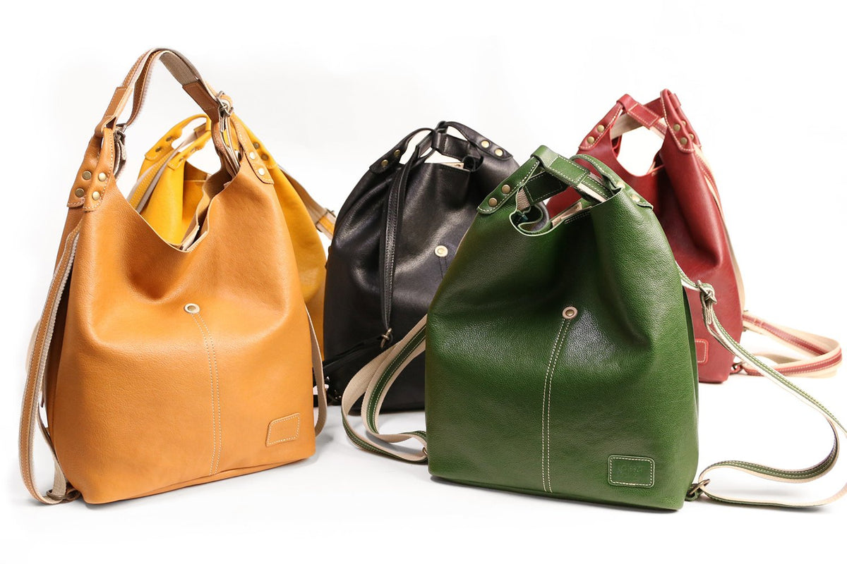 Laisser Faire by LILY / Pieza Bangla shrink leather cross belt bag