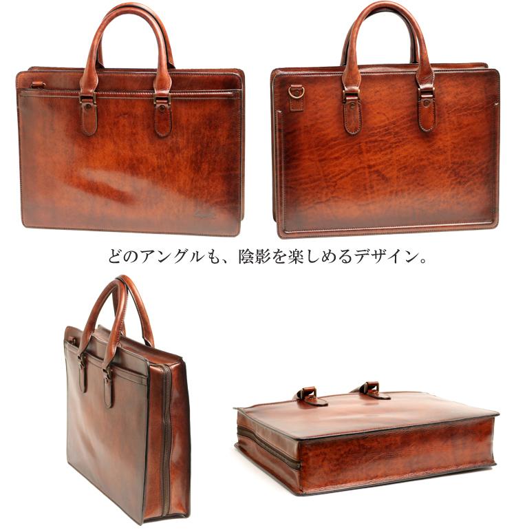 Lugard / G-3 獨一無二的陰影飾面。具有復古感的雅緻圓形拉鍊公事包