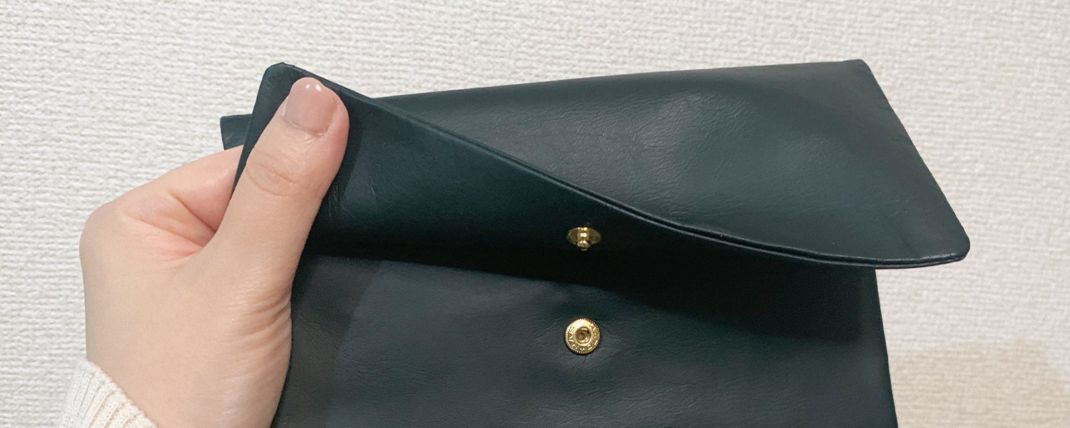 中性灰色哈士奇柔軟蓬鬆的馬皮皮包手拿包日本製造