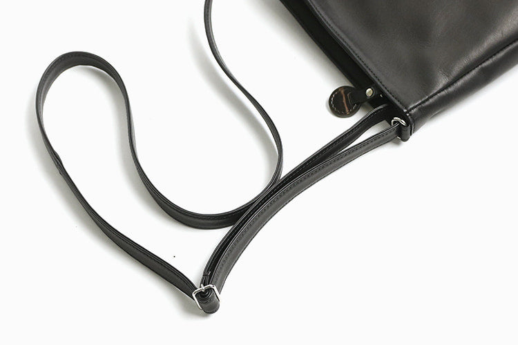 REALMIND / APORON Large croco-embossed soft leather shoulder bag 