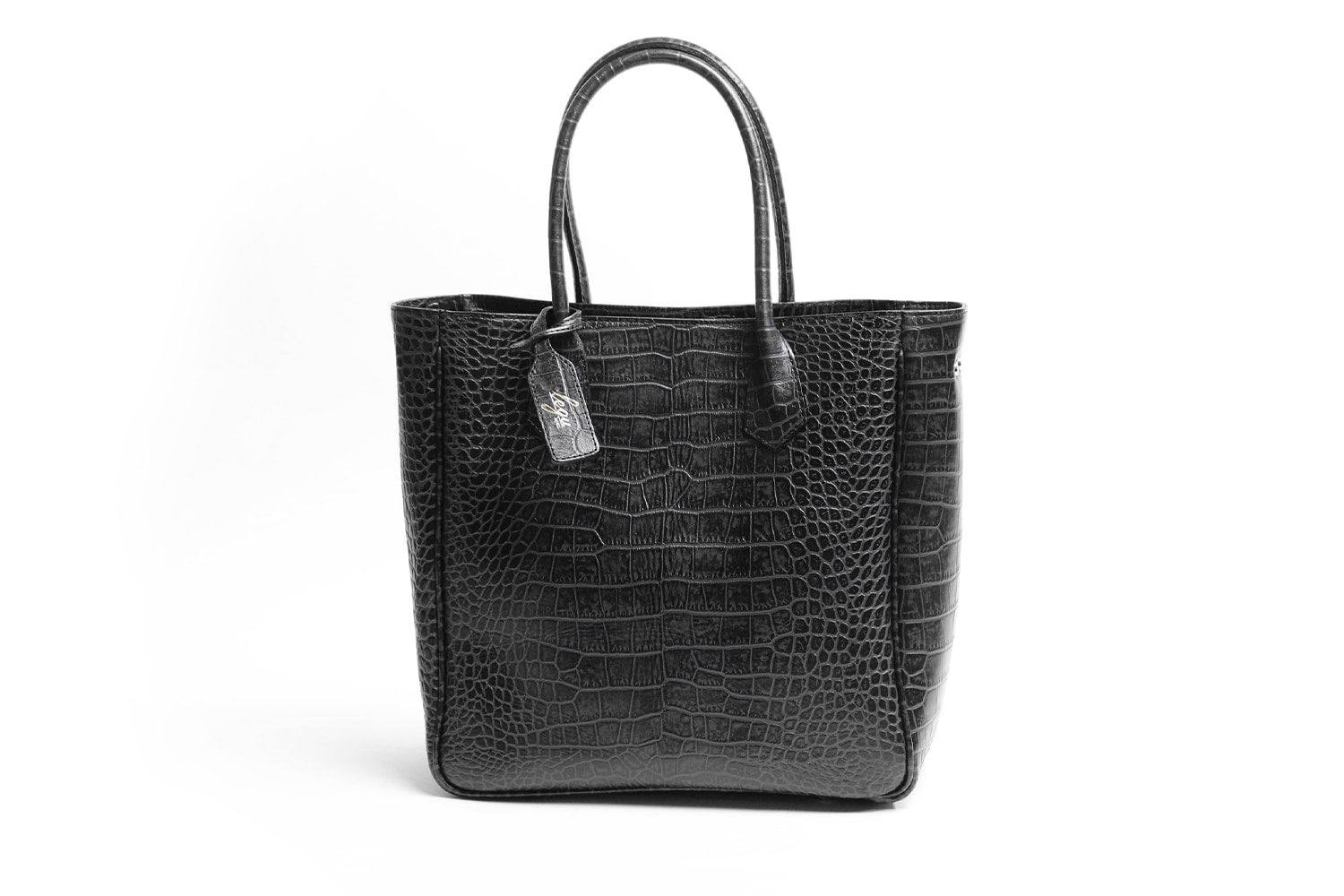 legu by LILY / Chroma A4 size square tote made of luxurious crocodile-embossed leather 