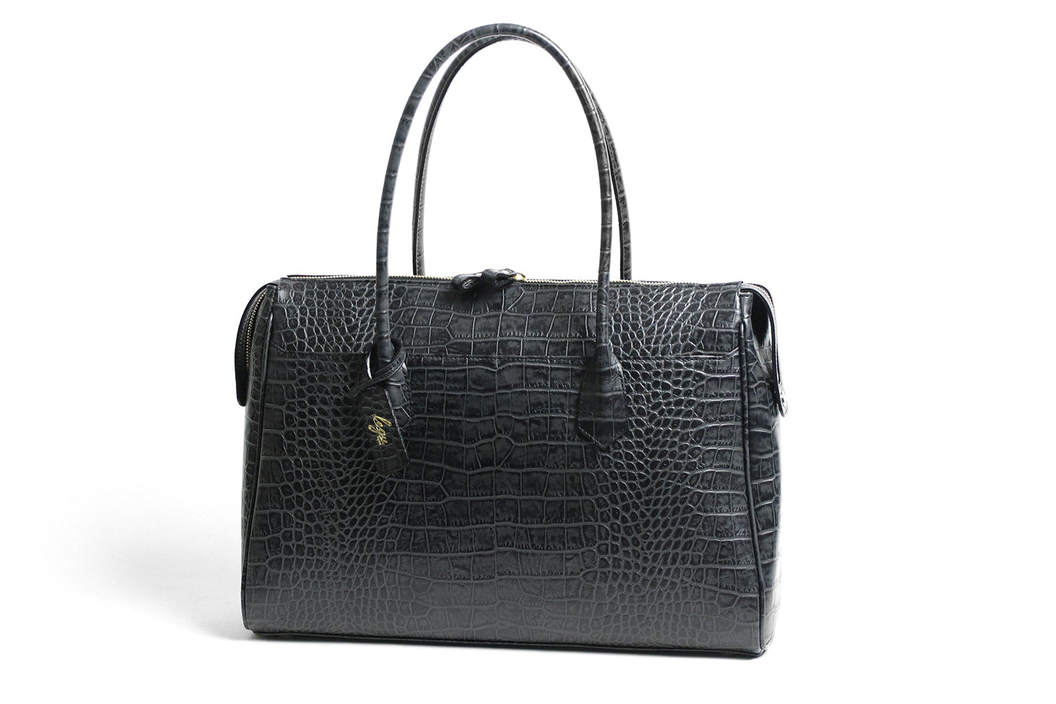 legu by LILY / Chroma A business tote bag made of luxurious crocodile embossed leather