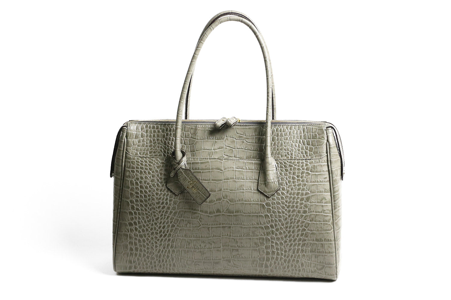 legu by LILY / Chroma A business tote bag made of luxurious crocodile embossed leather